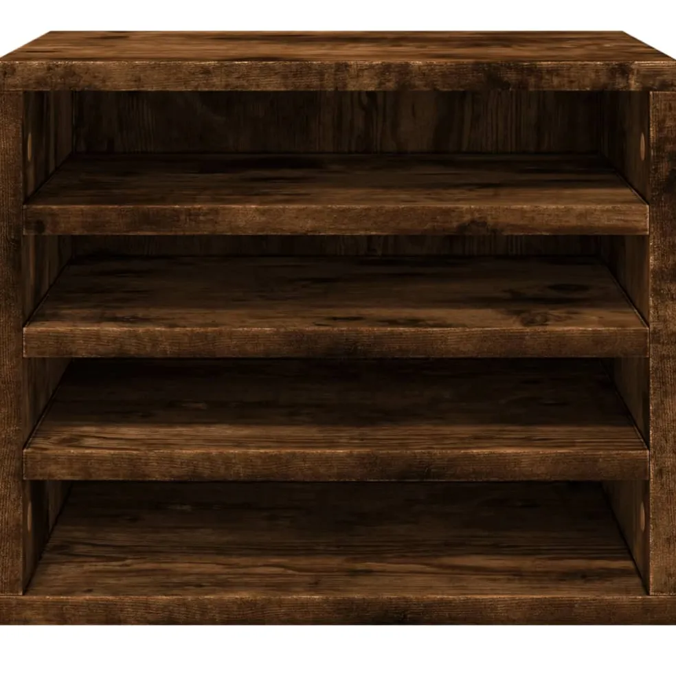 vidaXL Bureau organiser 44,5x24x25 cm bewerkt hout betongrijs