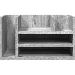 vidaXL Bureau organiser 44,5x24x25 cm bewerkt hout grijs sonoma eiken