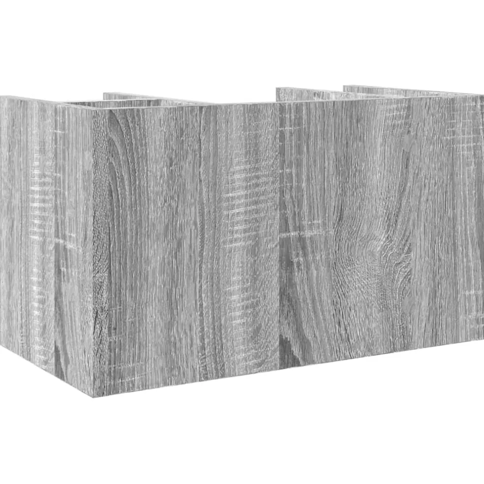 vidaXL Bureau organiser 44,5x24x25 cm bewerkt hout grijs sonoma eiken