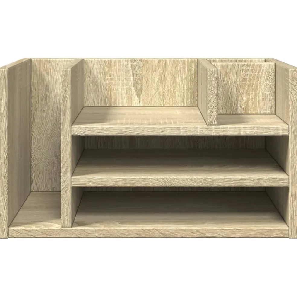 vidaXL Bureau organiser 44,5x24x25 cm bewerkt hout sonoma eikenkleurig