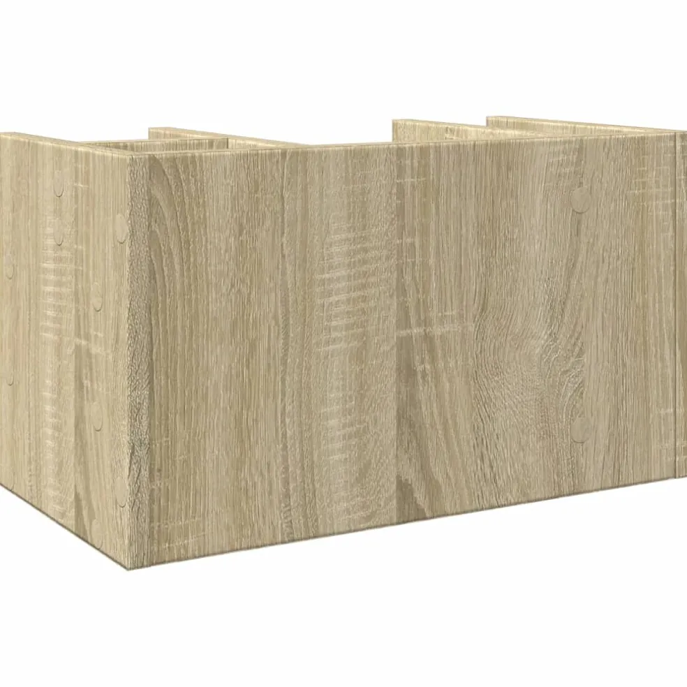 vidaXL Bureau organiser 44,5x24x25 cm bewerkt hout sonoma eikenkleurig