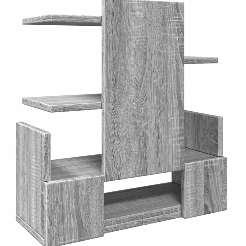 vidaXL Bureau organiser 49x20x52,5 cm bewerkt hout grijs sonoma eiken