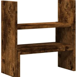 vidaXL Bureau organiser 40x17x41 cm bewerkt hout gerookt eikenkleur