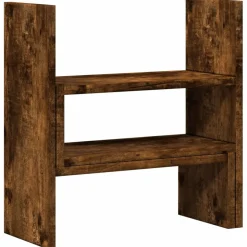 vidaXL Bureau organiser 40x17x41 cm bewerkt hout gerookt eikenkleur