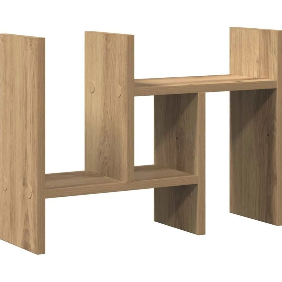 vidaXL Bureau Organizer Artisanaal eiken 34,5 x 15,5 x 35,5 cm