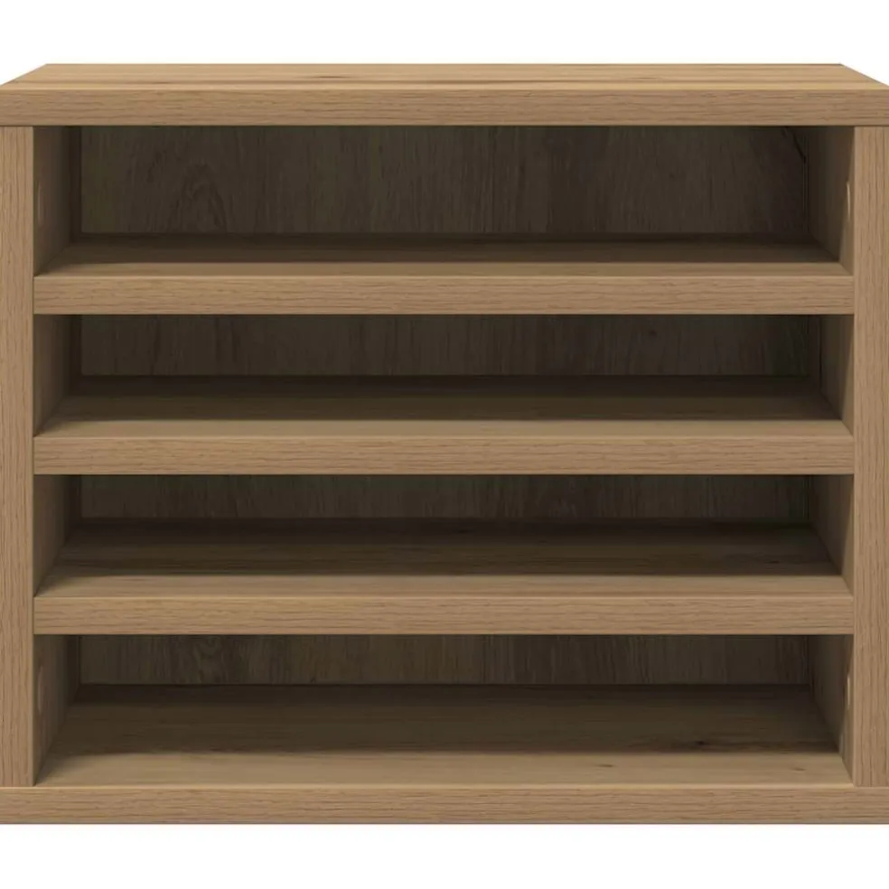 vidaXL Bureau Organizer Artisan Eiken 36 x 26 x 29,5 cm Bewerkt hout
