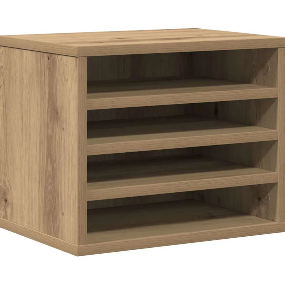 vidaXL Bureau Organizer Artisan Eiken 36 x 26 x 29,5 cm Bewerkt hout
