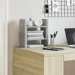 vidaXL Bureau Organizer Betongrijs 34,5 x 15,5 x 35,5 cm Bewerkt hout
