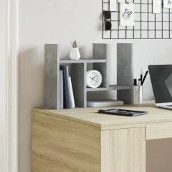 vidaXL Bureau Organizer Betongrijs 34,5 x 15,5 x 35,5 cm Bewerkt hout