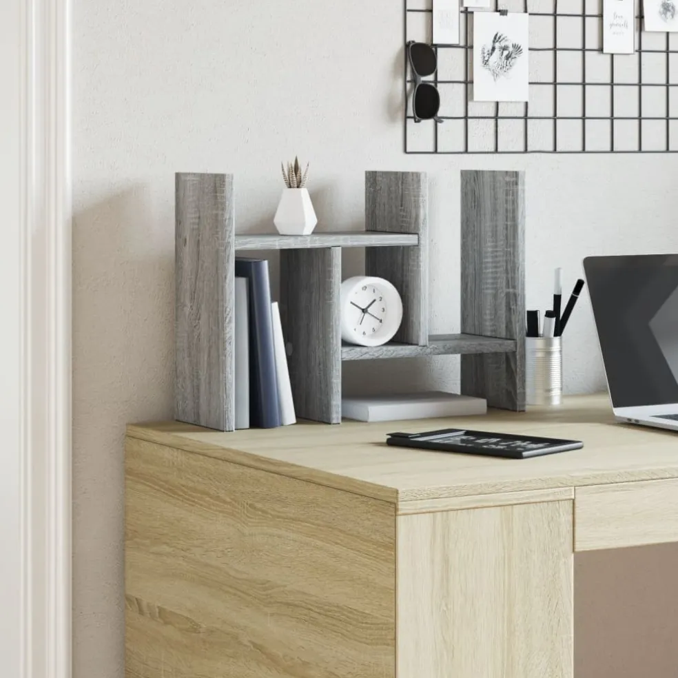 vidaXL Bureau Organizer Grijs Sonoma 34,5 x 15,5 x 35,5 cm