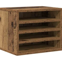 vidaXL Bureau Organizer Oudhout 36 x 26 x 29,5 cm Bewerkt hout