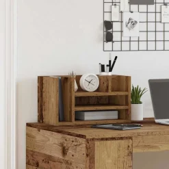 vidaXL Bureau Organizer Oud hout 44,5 x 24 x 25 cm Bewerkt hout