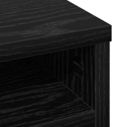 vidaXL Bureau Organizer Zwart Eiken 36 x 26 x 29,5 cm Bewerkt hout