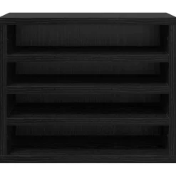 vidaXL Bureau Organizer Zwart eiken 44,5 x 24 x 25 cm Bewerkt hout