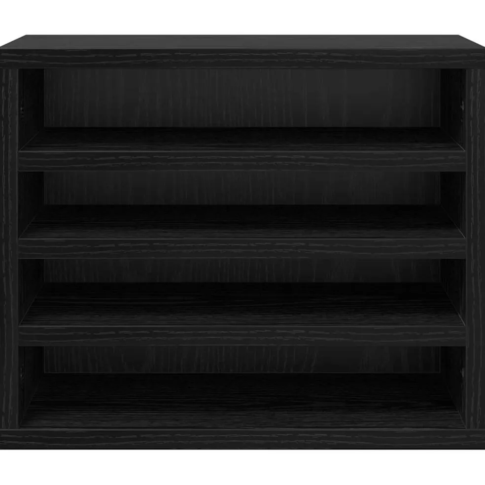 vidaXL Bureau Organizer Zwart eiken 44,5 x 24 x 25 cm Bewerkt hout