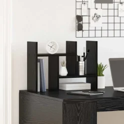 vidaXL Bureau Organizer Zwart eiken 34,5 x 15,5 x 35,5 cm