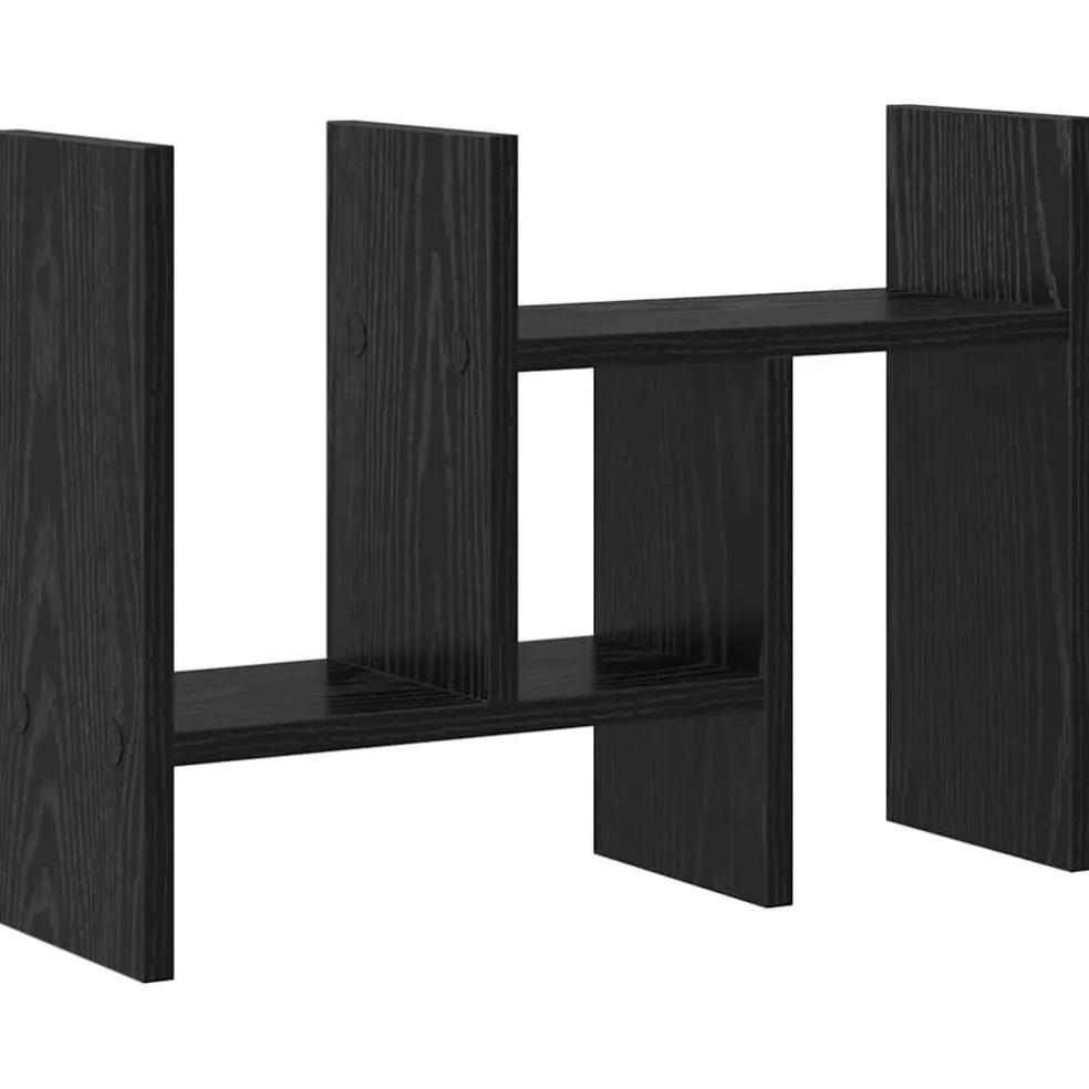 vidaXL Bureau Organizer Zwart eiken 34,5 x 15,5 x 35,5 cm