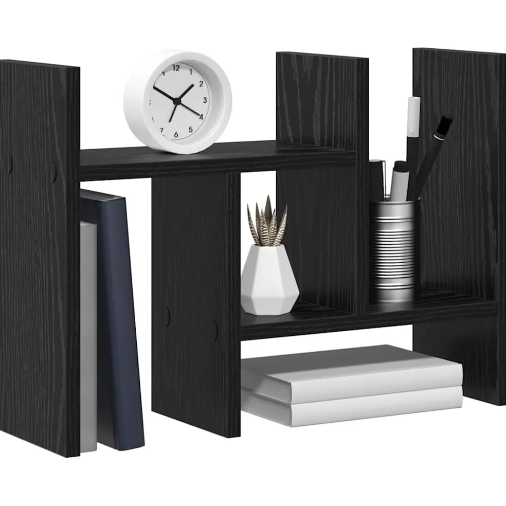 vidaXL Bureau Organizer Zwart eiken 34,5 x 15,5 x 35,5 cm