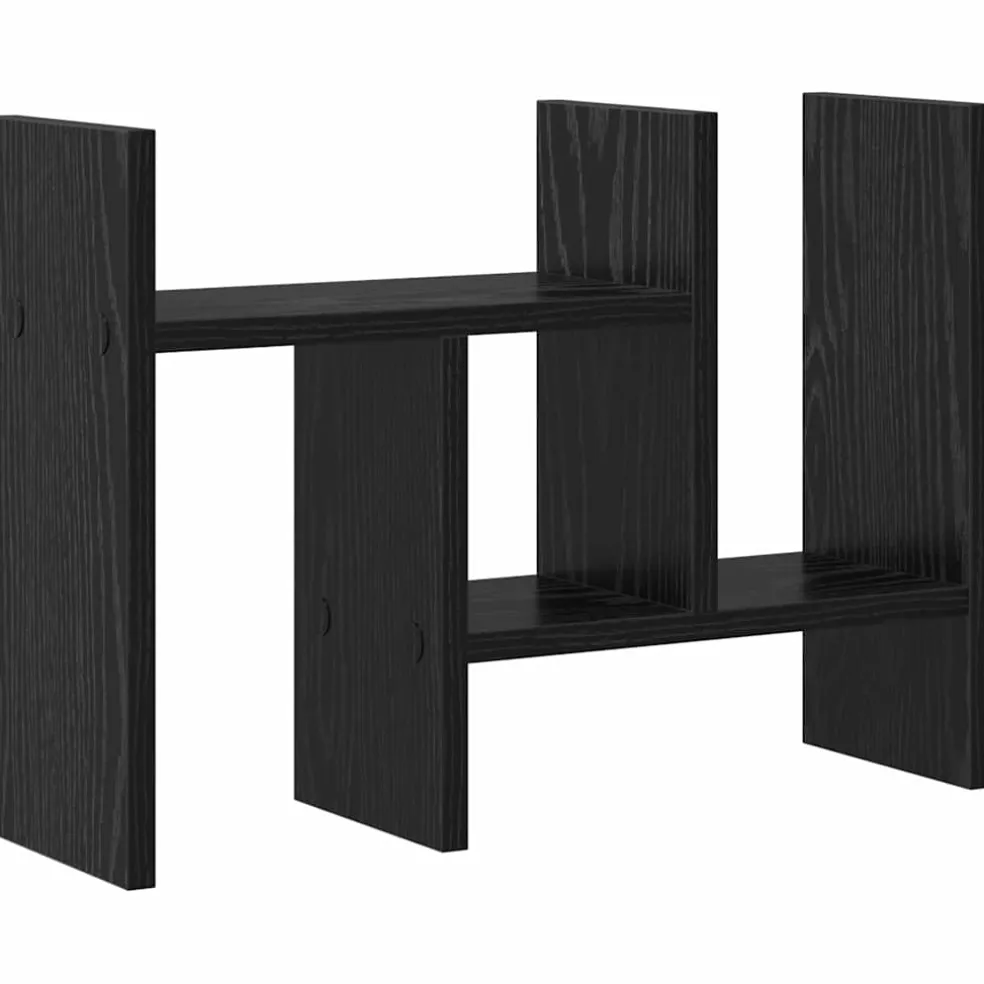 vidaXL Bureau Organizer Zwart eiken 34,5 x 15,5 x 35,5 cm