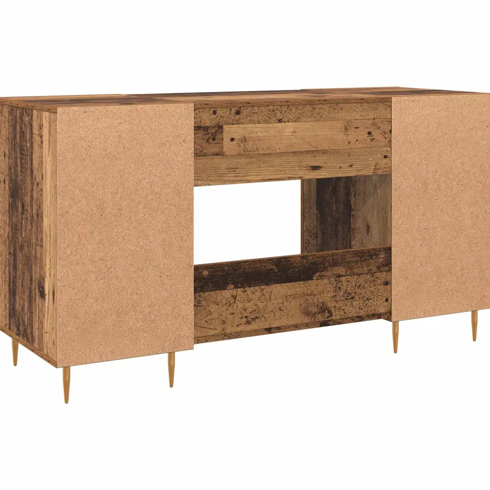 vidaXL Bureau Oud hout Bewerkt hout