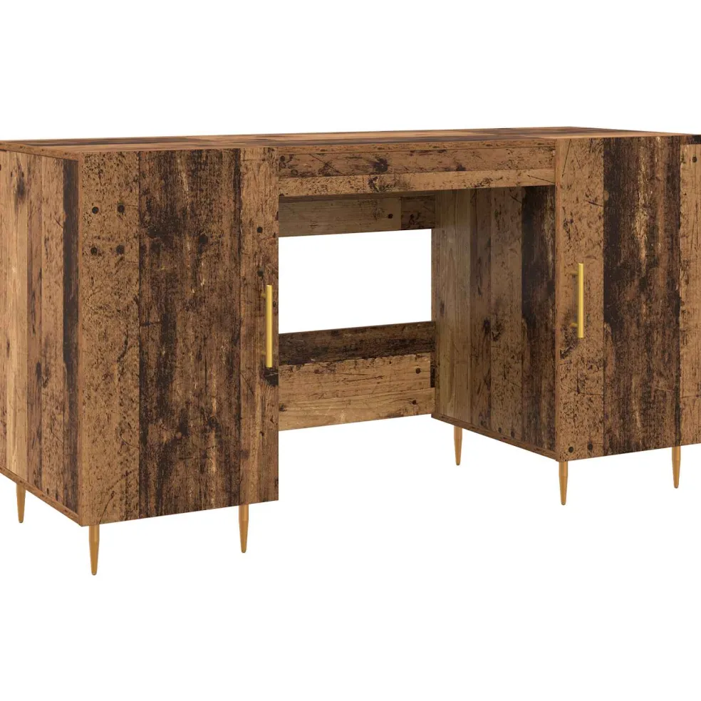 vidaXL Bureau Oud hout Bewerkt hout