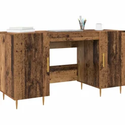 vidaXL Bureau Oud hout Bewerkt hout