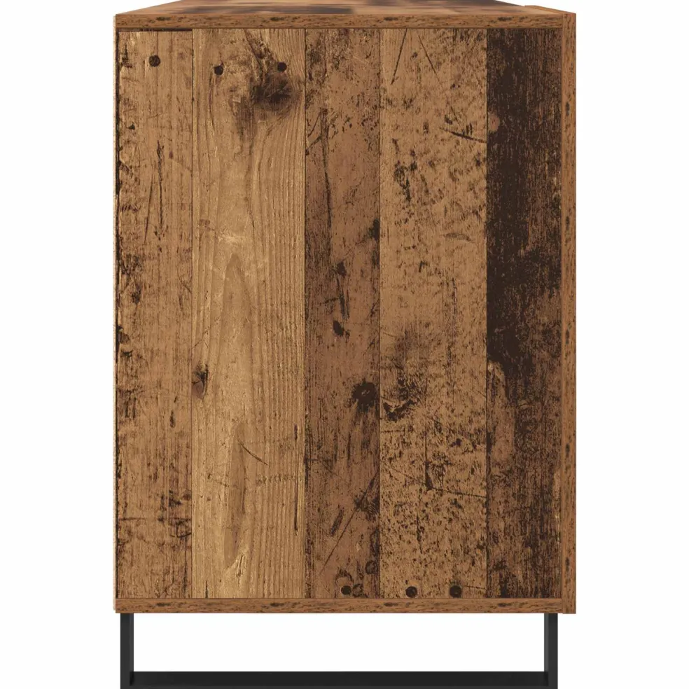vidaXL Bureau Oud hout Bewerkt hout 140 x 50 x 75 cm