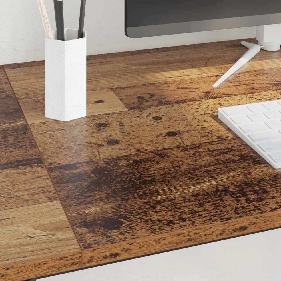 vidaXL Bureau Oud Hout 120 x 50 x 75 cm Bewerkt hout