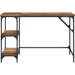 vidaXL Bureau Oud Hout 120 x 50 x 75 cm Bewerkt hout