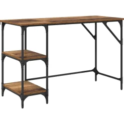 vidaXL Bureau Oud Hout 120 x 50 x 75 cm Bewerkt hout