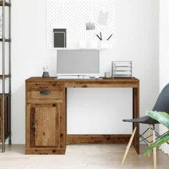 vidaXL Bureau Oud Hout 50 x 115 x 75 cm Bewerkt hout