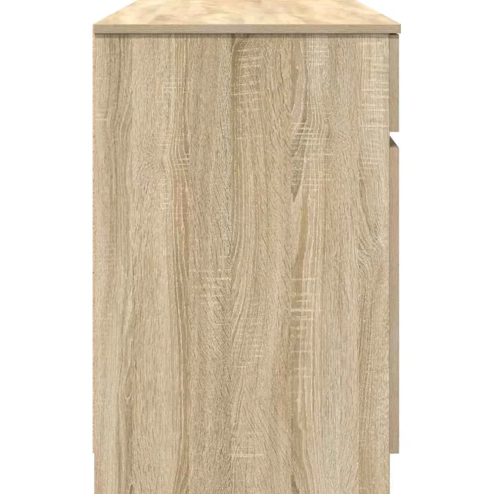 vidaXL Bureau Sonoma eiken Bewerkt hout 140 x 49 x 76 cm