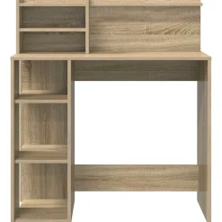 vidaXL Bureau Sonoma Eiken Bewerkt hout 90 x 48 x 101,5 cm