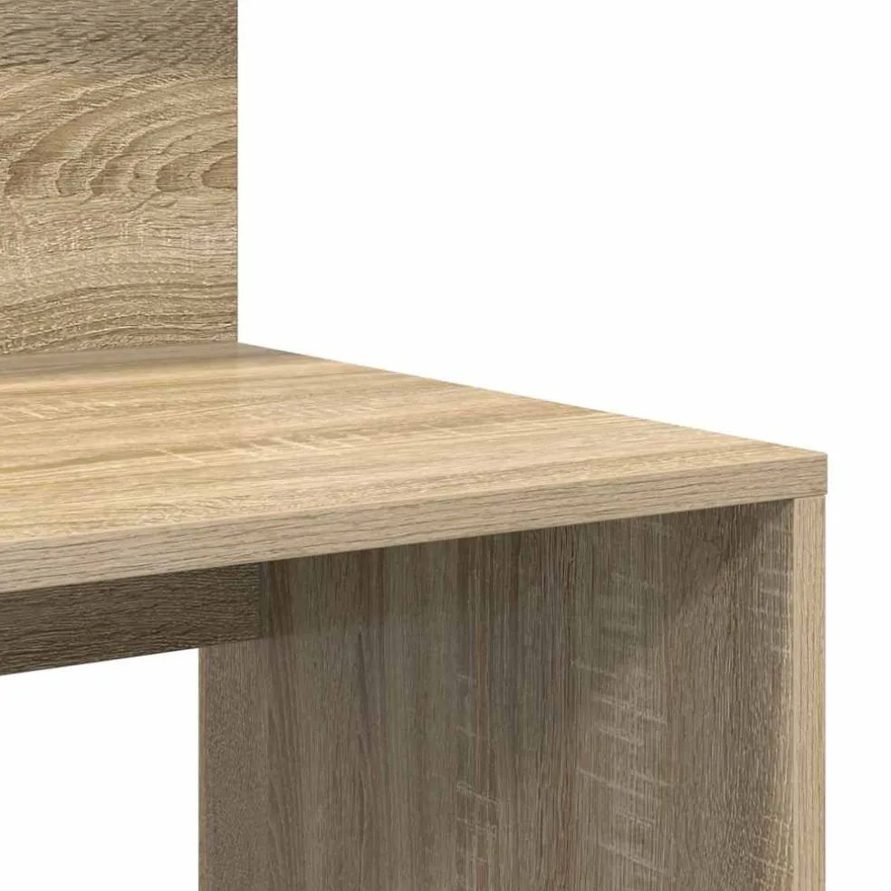 vidaXL Bureau Sonoma Eiken Bewerkt hout 90 x 48 x 101,5 cm