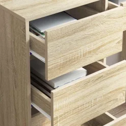vidaXL Bureau Sonoma Eiken Bewerkt hout 90 x 37,5 x 75 cm