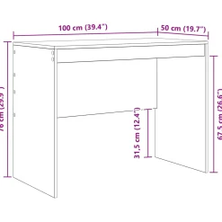 vidaXL Bureau Sonoma Eiken 145.5 x 50 x 127 cm 2 st