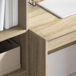 vidaXL Bureau Sonoma Eiken 145.5 x 50 x 127 cm 2 st