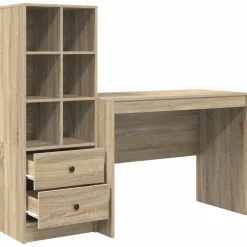 vidaXL Bureau Sonoma Eiken 145.5 x 50 x 127 cm 2 st