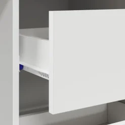 vidaXL Bureau Wit Bewerkt hout 90 x 37,5 x 75 cm