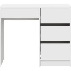 vidaXL Bureau Wit Bewerkt hout 90 x 37,5 x 75 cm