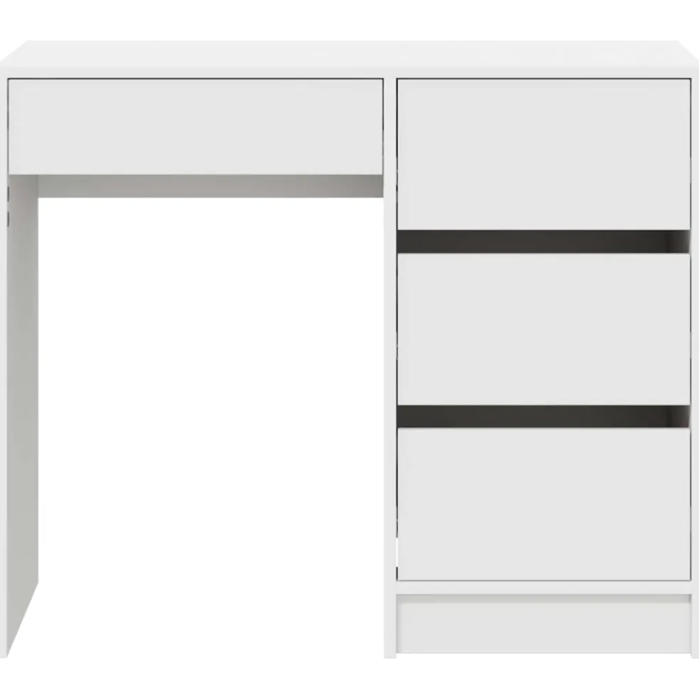 vidaXL Bureau Wit Bewerkt hout 90 x 37,5 x 75 cm