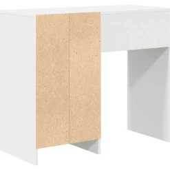 vidaXL Bureau Wit Bewerkt hout 90 x 37,5 x 75 cm