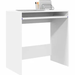 vidaXL Bureau Wit Bewerkt hout 77.5 x 43 x 79 cm