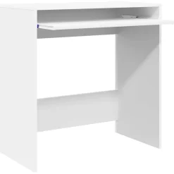 vidaXL Bureau Wit Bewerkt hout 77.5 x 43 x 79 cm