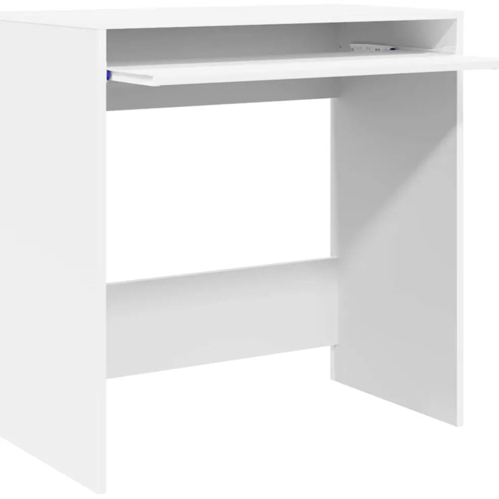 vidaXL Bureau Wit Bewerkt hout 77.5 x 43 x 79 cm