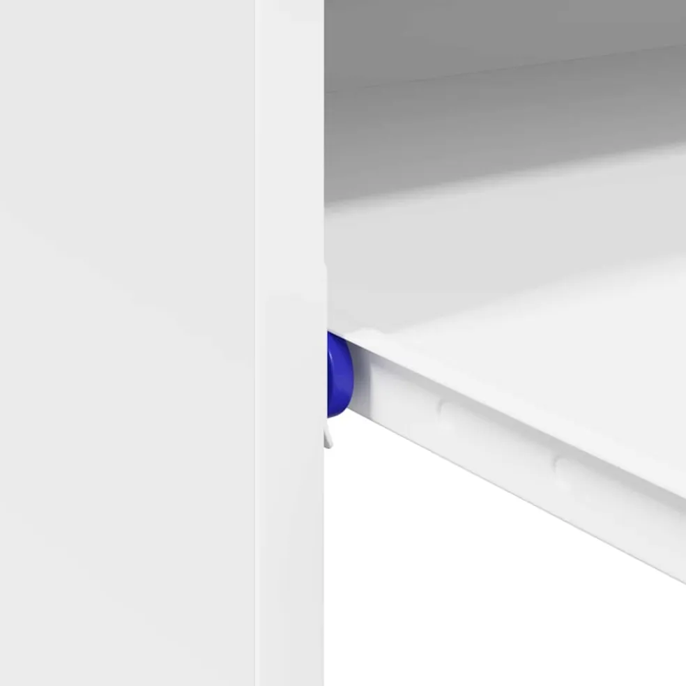 vidaXL Bureau Wit Bewerkt hout 77.5 x 43 x 79 cm