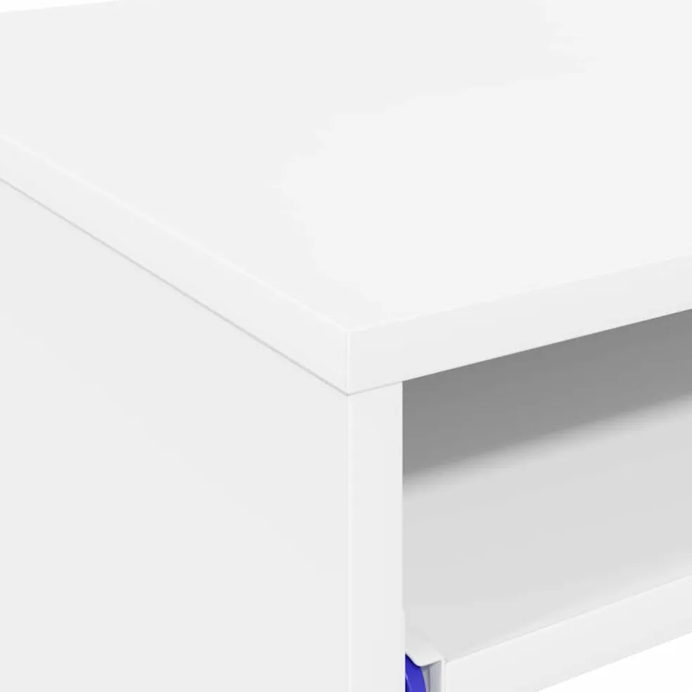 vidaXL Bureau Wit Bewerkt hout 77.5 x 43 x 79 cm