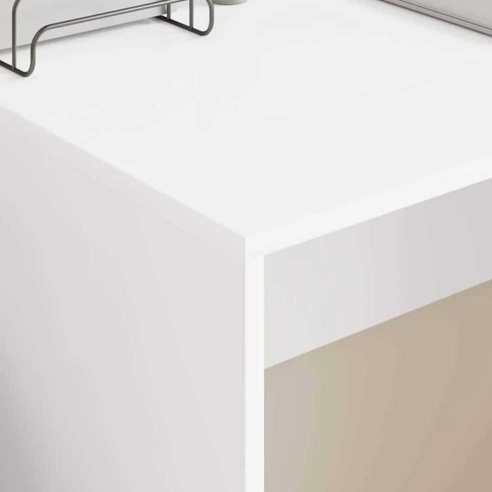 vidaXL Bureau Wit Bewerkt hout 109 x 50 x 78 cm