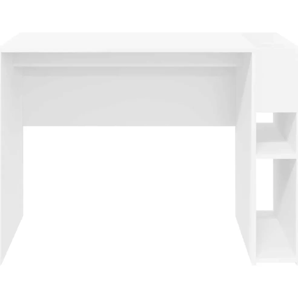 vidaXL Bureau Wit Bewerkt hout 109 x 50 x 78 cm