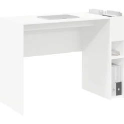 vidaXL Bureau Wit Bewerkt hout 109 x 50 x 78 cm